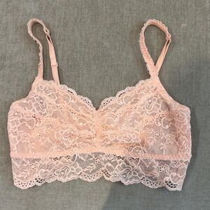 Lace Bralette in Soft Pink